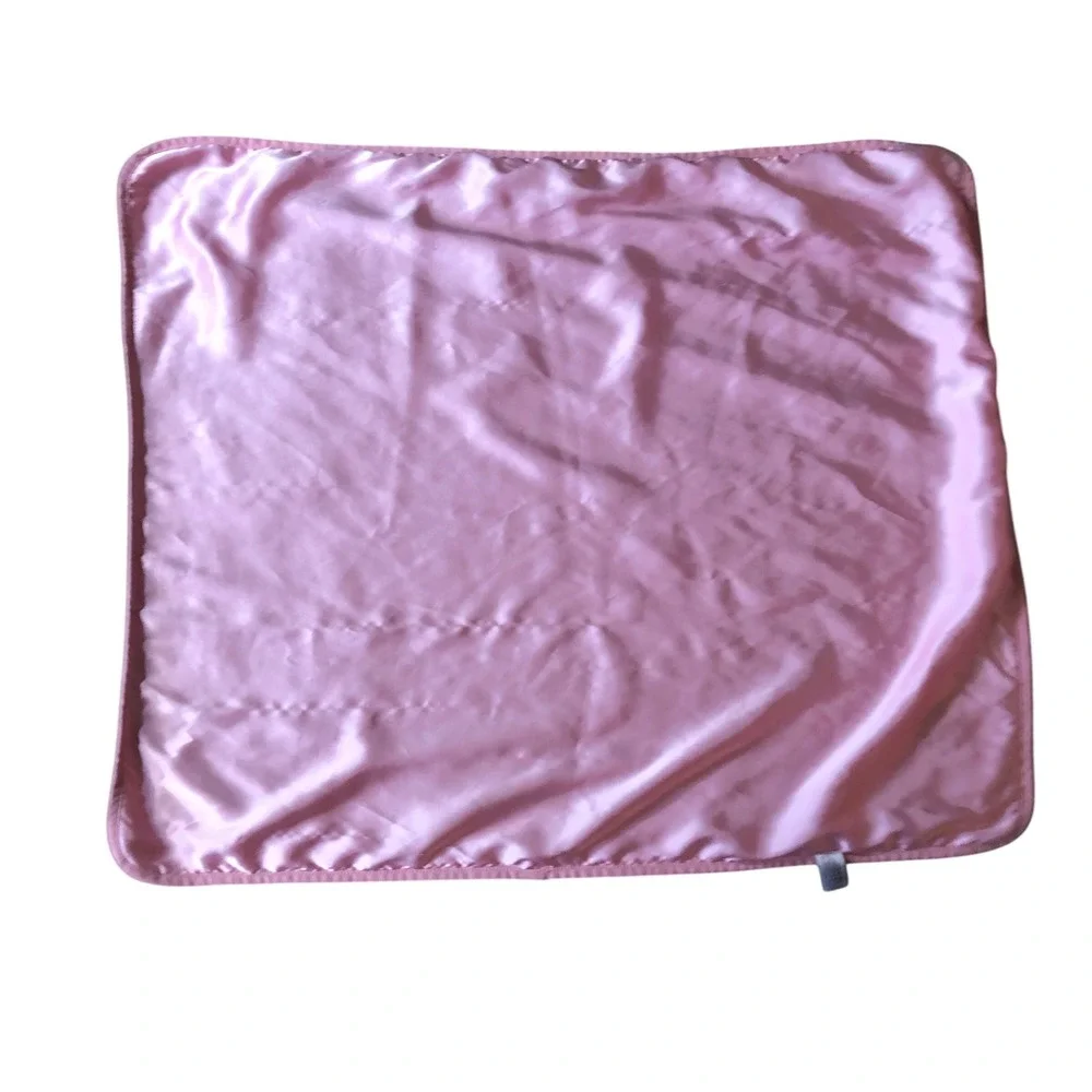 Carters Thank Heaven For Little Girls Baby Blanket Pink Satin Trim Flowers